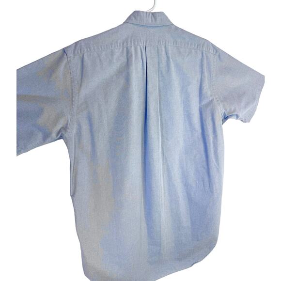 Ralph Lauren Men's Blake Shirt Short Sleeve Button Down Cotton Solid Blue Size M - Picture 5 of 6